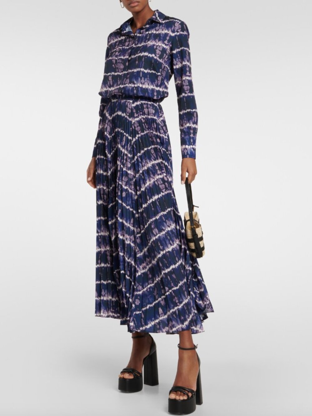Altuzarra Sif Printed Pleated Maxi Skirt - Size 4 / FR 36 (Small)